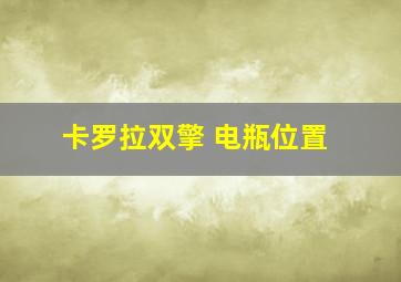 卡罗拉双擎 电瓶位置